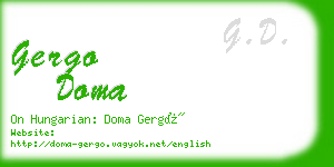 gergo doma business card
